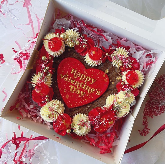 Brownie Heart Cake